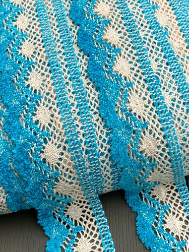 Laverslace türkis blau ecru - laverslace,