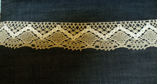 Creme beige gewellter rand - ,